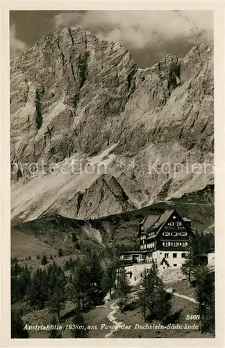 AK / Ansichtskarte Dachstein_Suedwandbahn Austriahuette Dachstein_Suedwandbahn