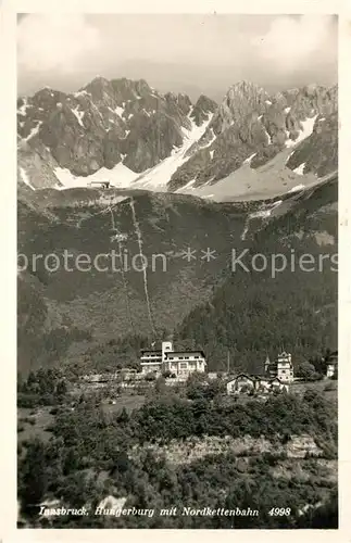 AK / Ansichtskarte Innsbruck Hungerburg mit Nordkettenbahn Innsbruck