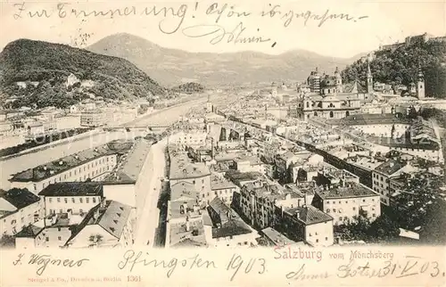 AK / Ansichtskarte Salzburg_Oesterreich Blick vom Moenchsberg Salzburg_Oesterreich