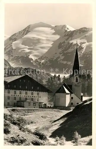 AK / Ansichtskarte Obergurgl_Soelden_Tirol mit Gurgler Gletscher und Schalfkogl Obergurgl_Soelden_Tirol
