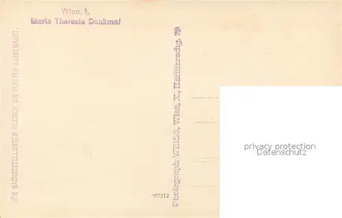 AK / Ansichtskarte Wien Maria Theresia Denkmal Wien