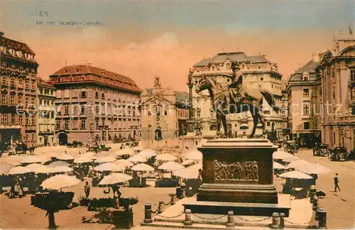 AK / Ansichtskarte Wien Am Hof mit Radetzky Denkmal Wien