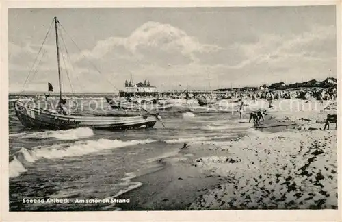 AK / Ansichtskarte Ahlbeck_Ostseebad Am schoenen Strand Ahlbeck_Ostseebad