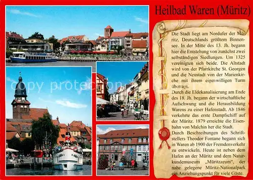 AK / Ansichtskarte Waren_Mueritz Hafen Stadtansichten  Chronik Waren Mueritz