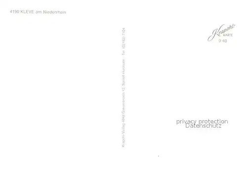 AK / Ansichtskarte Kleve Stiftskirche Schwanenburg Schusterkes Brunnen Grosse Strasse Chronik Kleve