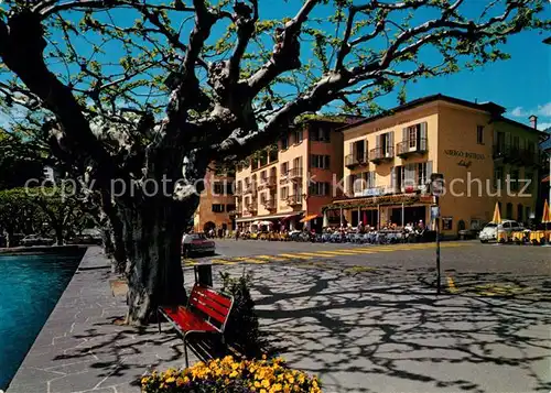 AK / Ansichtskarte Ascona_Lago_Maggiore Hotel Schiff Garni au Lac Ascona_Lago_Maggiore