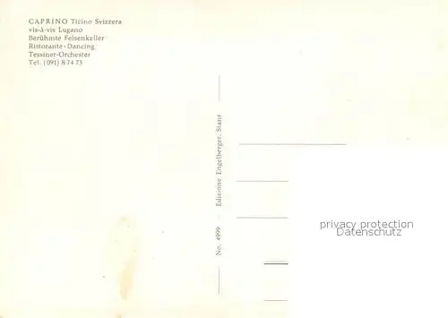 AK / Ansichtskarte Caprino Felsenkeller Restaurant Caprino