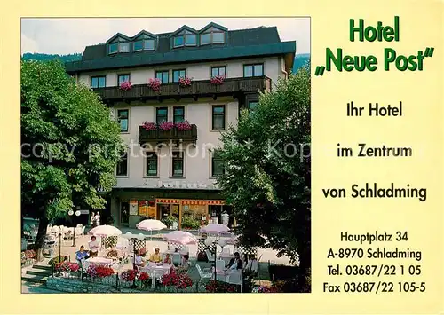 AK / Ansichtskarte Schladming_Obersteiermark Hotel Neue Post Schladming_Obersteiermark
