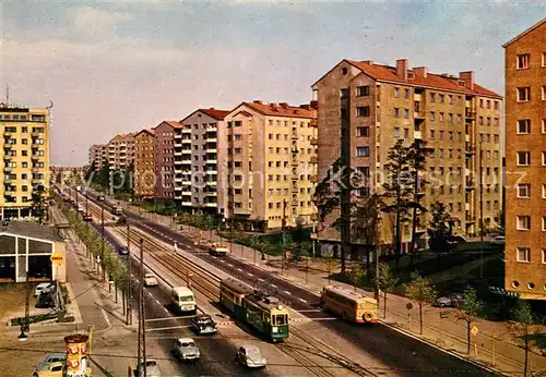 AK / Ansichtskarte Helsinki Mannerheimstrasse Strassenbahn Helsinki