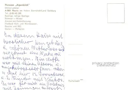 AK / Ansichtskarte Rauris Pension Alpenblick Rauris