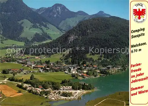 AK / Ansichtskarte Walchsee_Tirol Fliegeraufnahme Camping Seespitz  Walchsee Tirol