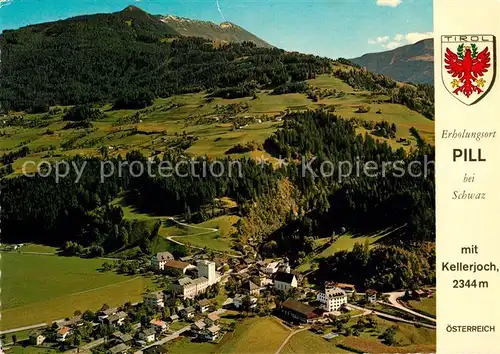 AK / Ansichtskarte Pill_Tirol Fliegeraufnahme mit Kellerjoch Pill_Tirol