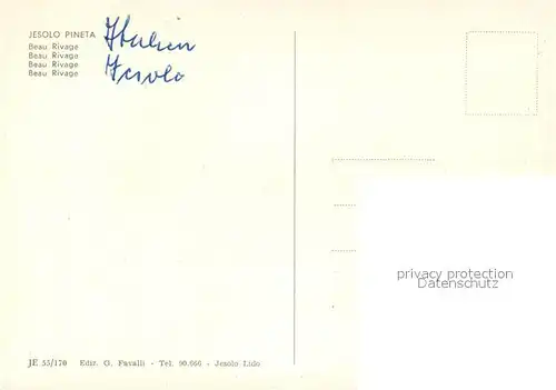 AK / Ansichtskarte Jesolo_Pineta Beau Rivage Jesolo Pineta