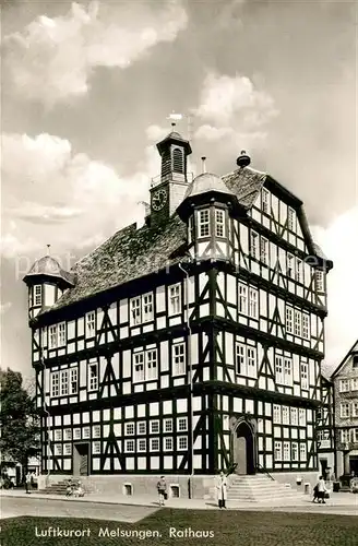 AK / Ansichtskarte Melsungen_Fulda Rathaus Fachwerkhaus Historisches Gebaeude Melsungen Fulda