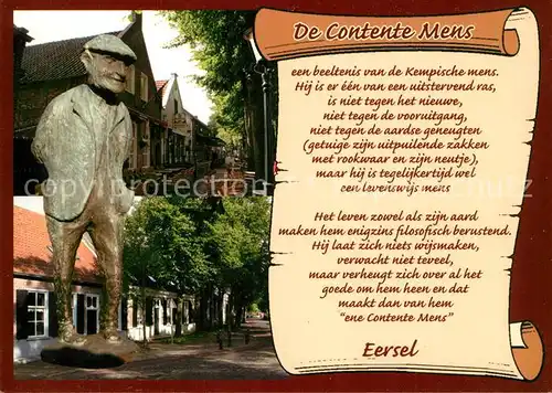 AK / Ansichtskarte Eersel Kempische mens Statue Denkmal Gedicht Eersel