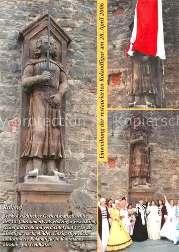 AK / Ansichtskarte Halle_Saale Roland Statue Halle_Saale