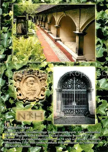 AK / Ansichtskarte Halle_Saale Stadtgottesacker Friedhof Chronik Halle_Saale