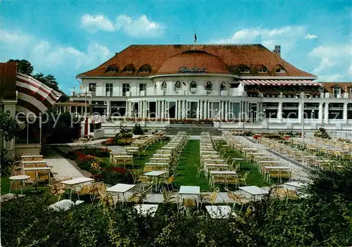 AK / Ansichtskarte Travemuende_Ostseebad Casino Garten Restaurant Travemuende_Ostseebad