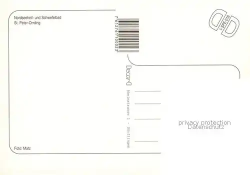 AK / Ansichtskarte St_Peter Ording Leuchtturm Reetdachhaus Seebruecke Strand Statuen Chronik St_Peter Ording