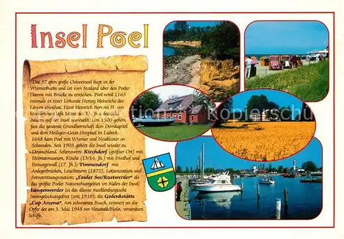 AK / Ansichtskarte Insel_Poel Hafen Leuchtturm Landschaftspanorama Fliegeraufnahme Chronik Insel_Poel