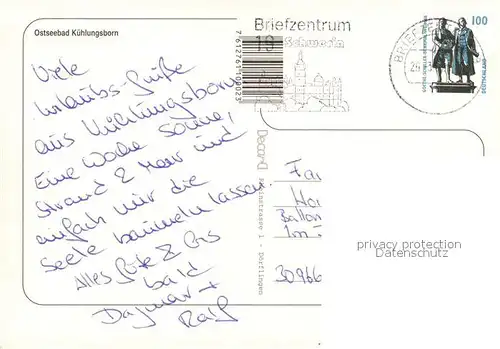 AK / Ansichtskarte Kuehlungsborn_Ostseebad Windmuehle Reetdachhaus Dampflokomotive Strand Chronik Kuehlungsborn_Ostseebad