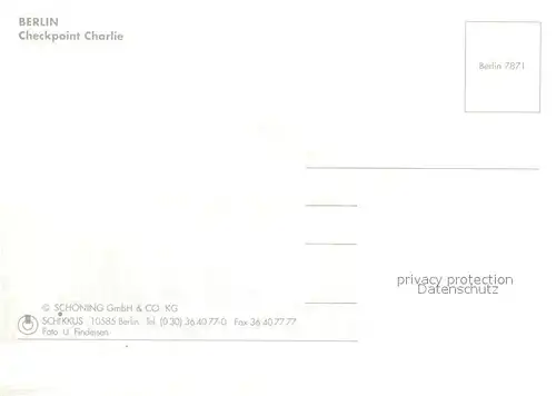 AK / Ansichtskarte Berlin Checkpoint Charly Flagge Berlin