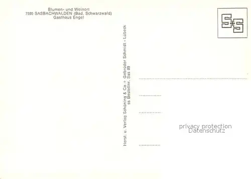 AK / Ansichtskarte Sasbachwalden Gasthaus Engel Fachwerkhaus Sasbachwalden