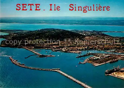 AK / Ansichtskarte Sete_Herault Ile Singuliere vue aerienne Sete Herault