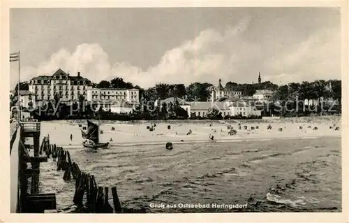 AK / Ansichtskarte Heringsdorf_Ostseebad_Usedom Strandpartie Heringsdorf_Ostseebad