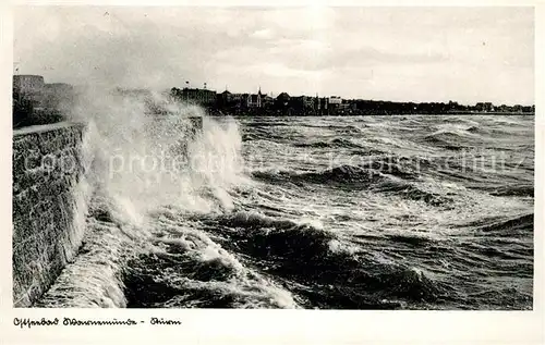 AK / Ansichtskarte Warnemuende_Ostseebad Sturm Warnemuende_Ostseebad