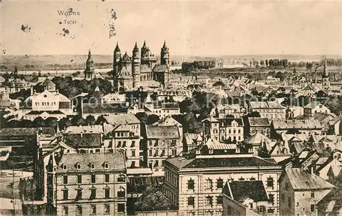 AK / Ansichtskarte Worms_Rhein Stadtblick Dom Worms Rhein