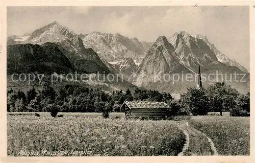 AK / Ansichtskarte Garmisch Partenkirchen Alpspitze Waxenstein Zugspitze Garmisch Partenkirchen
