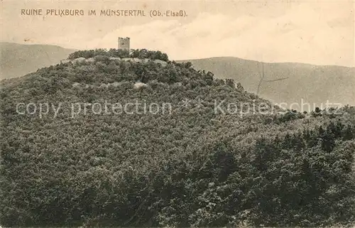AK / Ansichtskarte Munster_Haut_Rhin_Elsass Ruine Pflixburg im Muenstertal Munster_Haut_Rhin_Elsass