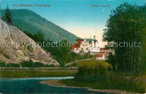 AK / Ansichtskarte Saalfeld_Saale Schloss Obernitz Saalfeld_Saale