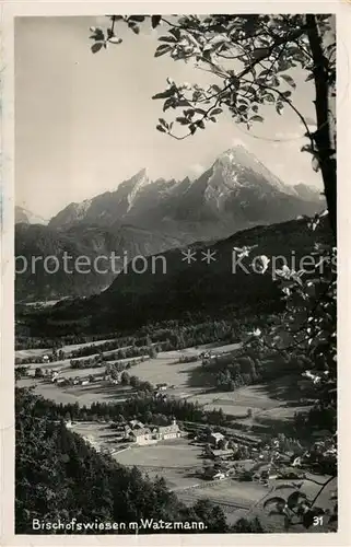 AK / Ansichtskarte Bischofswiesen mit Watzmann Bischofswiesen
