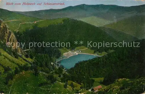 AK / Ansichtskarte Hohneck Blick auf Schiessrotried Hohneck