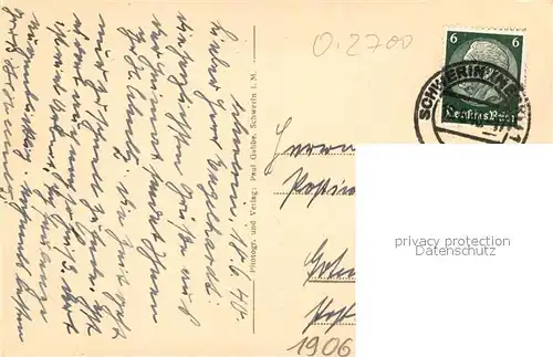 AK / Ansichtskarte Schwerin_Mecklenburg Schloss Schlossterrasse Dom Palais Theater Museum Pfaffenteich Schwerin_Mecklenburg