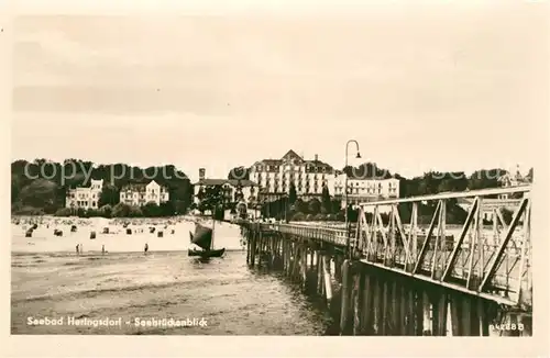 AK / Ansichtskarte Heringsdorf_Ostseebad_Usedom Seebrueckenblick Heringsdorf_Ostseebad