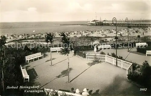 AK / Ansichtskarte Heringsdorf_Ostseebad_Usedom Kuranlagen Heringsdorf_Ostseebad