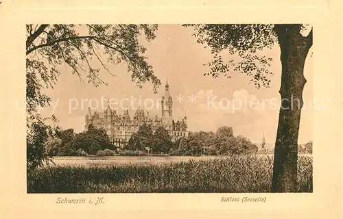 AK / Ansichtskarte Schwerin_Mecklenburg Schloss Seeseite Schwerin_Mecklenburg