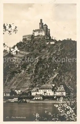AK / Ansichtskarte Bingen_Rhein Die Marksburg Bingen Rhein