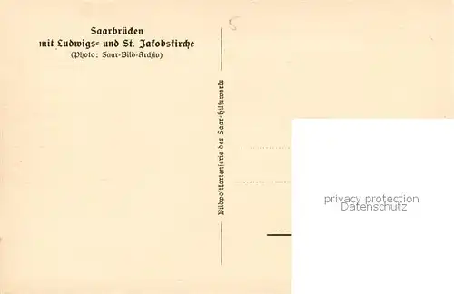 AK / Ansichtskarte Saarbruecken mit Ludwigs und St Jakobskirche Saarbruecken