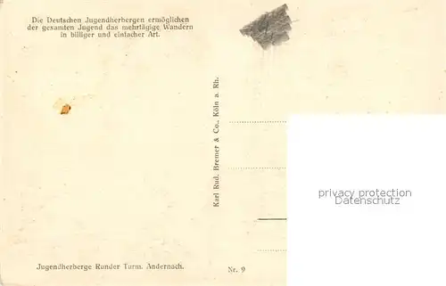 AK / Ansichtskarte Andernach Jugendherberge Runder Turm Andernach