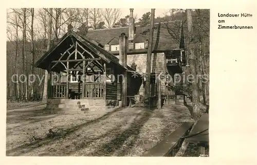 AK / Ansichtskarte Landau_Pfalz Landauer Huette am Zimmerbrunnen Landau Pfalz