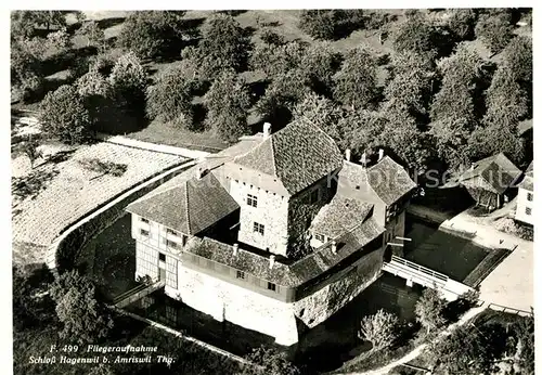 AK / Ansichtskarte Amriswil_TG Schloss Hagenwil Fliegeraufnahme Amriswil TG