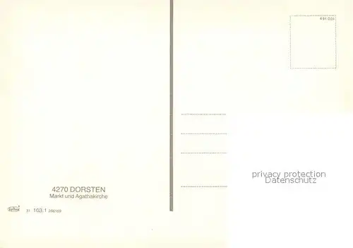 AK / Ansichtskarte Dorsten Markt und Agathakirche Dorsten