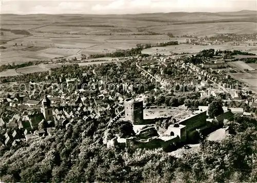 AK / Ansichtskarte Homberg_Efze Burg Fliegeraufnahme Homberg Efze