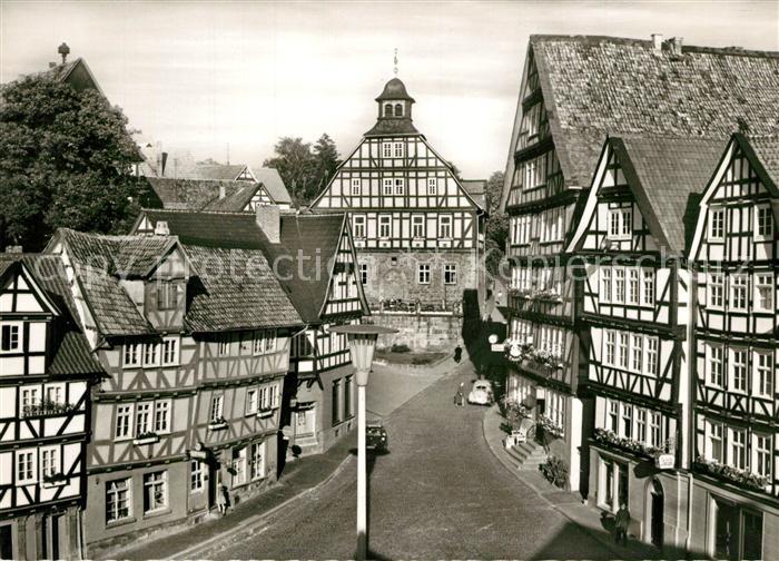 AK / Ansichtskarte Homberg_Efze Marktplatz Rathaus