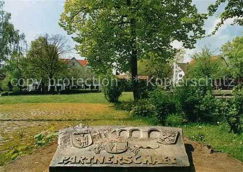 AK / Ansichtskarte Korb_Remstal Seeplatz Partnerschaftstafel Korb_Remstal