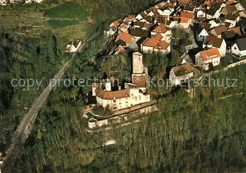 AK / Ansichtskarte Krautheim_Jagst Burg Fliegeraufnahme Krautheim_Jagst